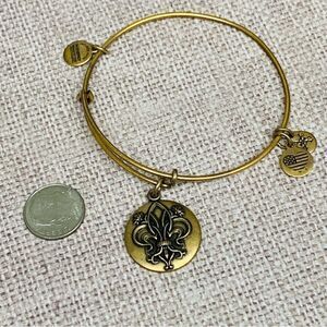 Alex and Ani Fleur De Lis Gold Bracelet